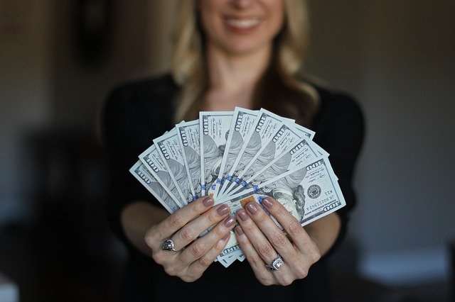 Woman with Cash
