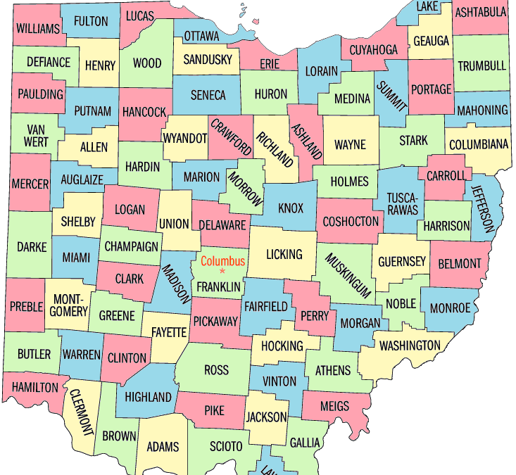 Ohio County Populations, 2020 Census